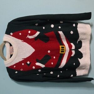 Poof! Festive Holiday Sweater Santa Claus